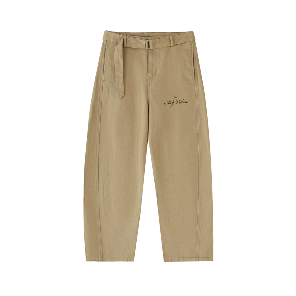 AV Twisted-Seam Belted Pants