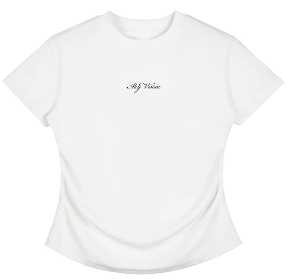 Vintage-Wash Bodycon Cotton T-Shirt