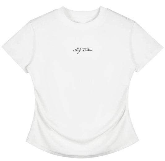 Vintage-Wash Bodycon Cotton T-Shirt